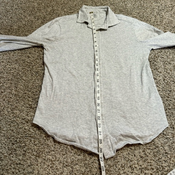 Eleventy Jersey Button Front Shirt- S - Picture 2 of 7